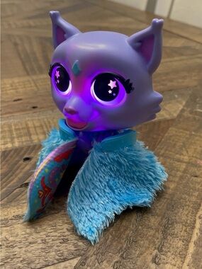 FurReal Pet Flitter the Kitten Hasbro Interactive Toy Lights Up Works *No Bottle